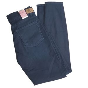 Levis Gold Pull On Skinny Navy Blue Pants 8 L NWT